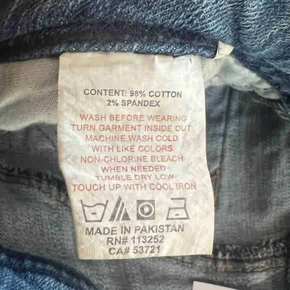 Apple Bottom Jeans Women's Size 13/14 Distressed Blue Denim Embellished Pocket - Picture 11 of 16
